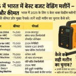 2025 में भारत में बेस्ट बजट वेल्डिंग मशीनें – रिव्यू और कीमत