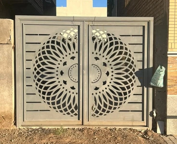 MS Gate Designs 2025 - Industrial raw MS slat gate before paint