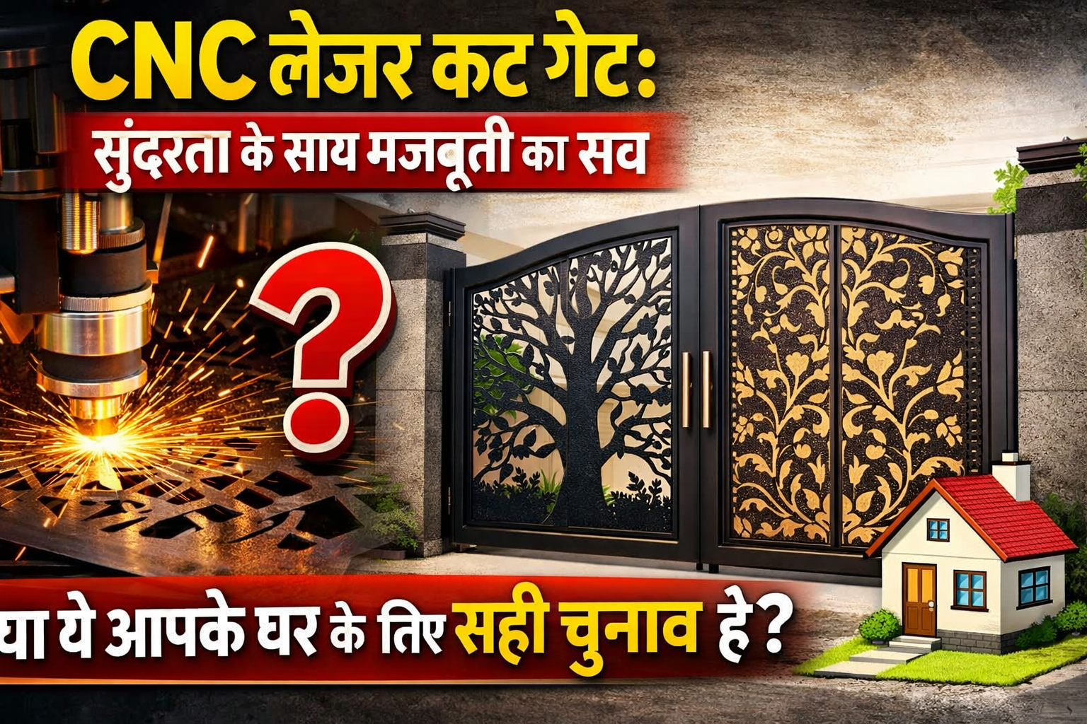 You are currently viewing CNC लेजर कट गेट: सुंदरता के साथ मजबूती का सच – क्या यह आपके घर के लिए सही चुनाव है?