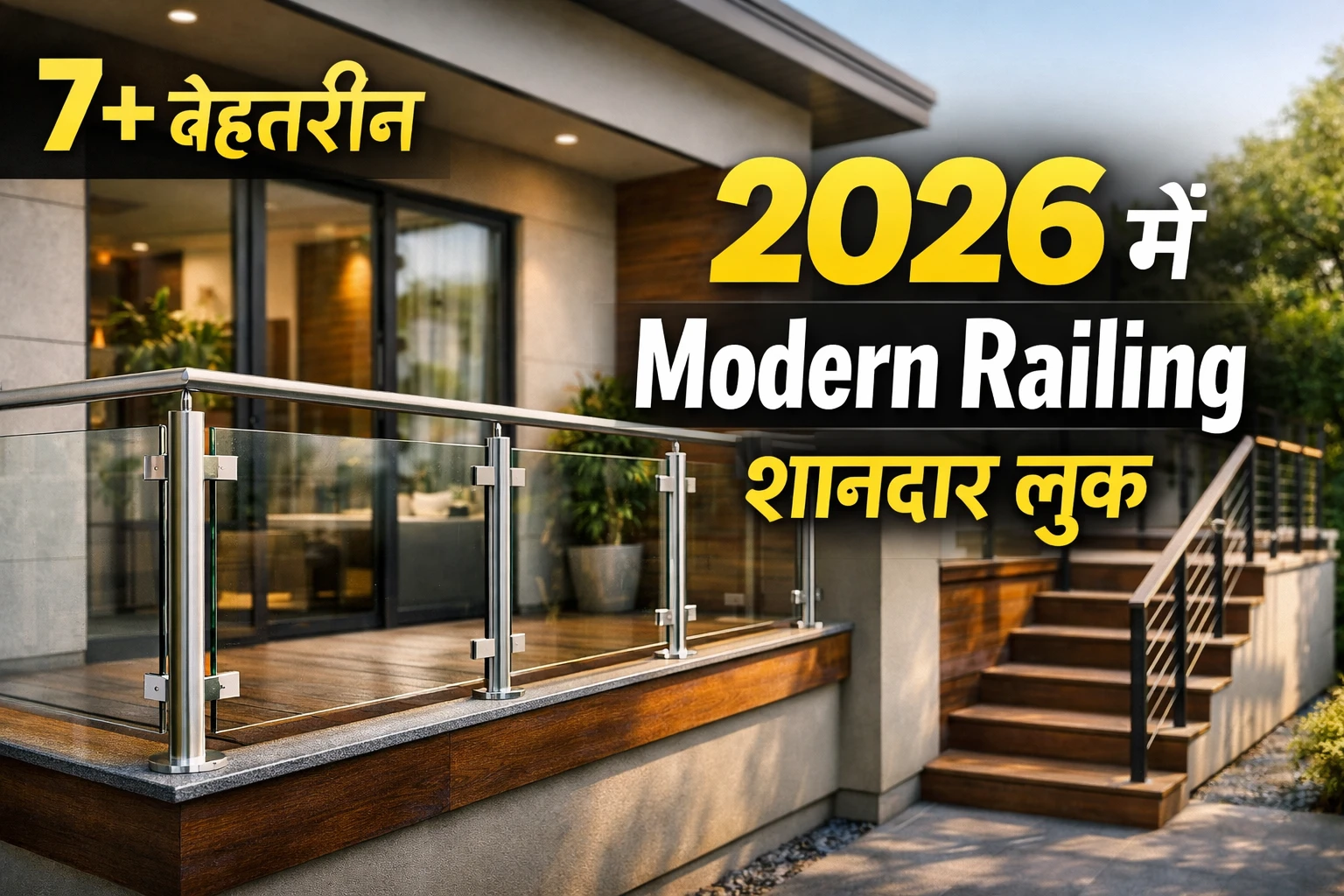 You are currently viewing 7+ बेहतरीन Modern Railing Design: 2026 में अपने घर को दें एक शानदार लुक